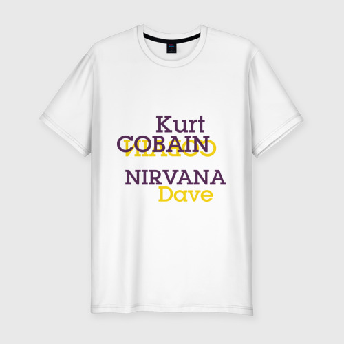 Мужская футболка хлопок Slim Kurt Cobain Nirvana