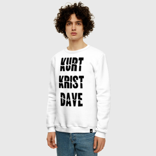 Мужской свитшот хлопок Kurt Krist Dave, цвет белый - фото 3