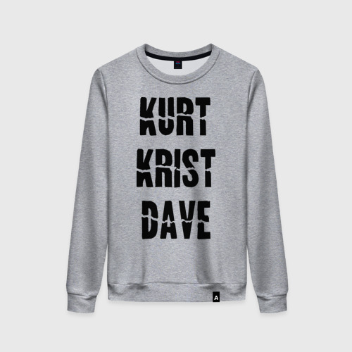 Женский свитшот хлопок Kurt Krist Dave, цвет меланж