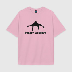 Женская футболка Oversize хлопок texturе Street workout v