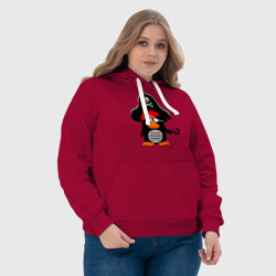 Женская толстовка хлопок Пингвин - тусовщик