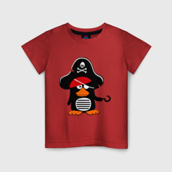 Детская футболка хлопок Пингвин - тусовщик