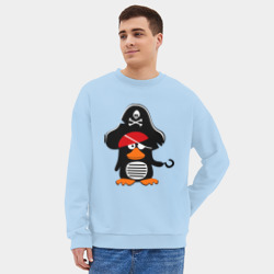 Мужской свитшот oversize без начеса хлопок Пингвин - тусовщик - фото 2