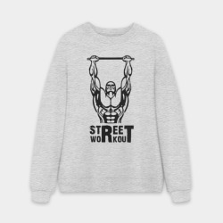 Мужской свитшот oversize без начеса хлопок Стрит воркаут чемпион