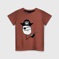 Детская футболка хлопок Покер Фейс пират