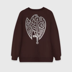 Женский свитшот oversize без начеса хлопок Орлий меч