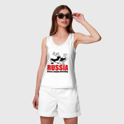 Женская майка хлопок Российский борец Александр Карелин - фото 2