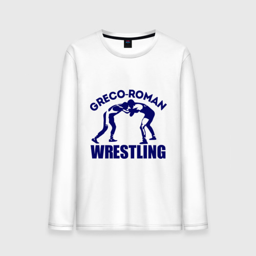 Мужской лонгслив хлопок Greco-roman wrestling, цвет белый