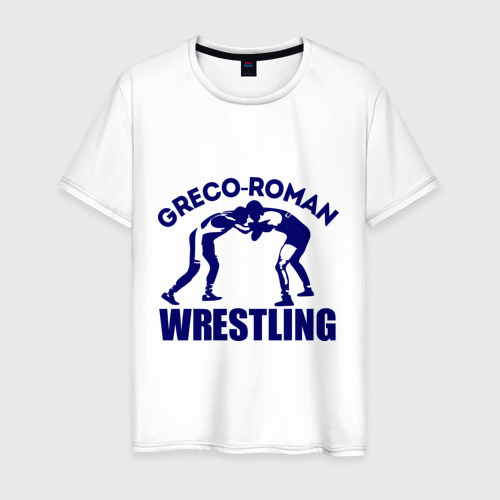 Мужская футболка хлопок Greco-roman wrestling, цвет белый