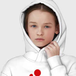 Худи с принтом Лого - борцы для ребенка, вид на модели спереди №4. Цвет основы: белый