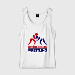 Женская майка хлопок Лого - борцы