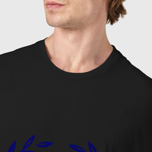 Мужская футболка хлопок Греко - римская борьба и венок, цвет черный - фото 6