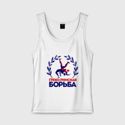 Женская майка хлопок Греко - римская борьба и венок