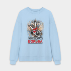 Мужской свитшот oversize без начеса хлопок Классическая борьба