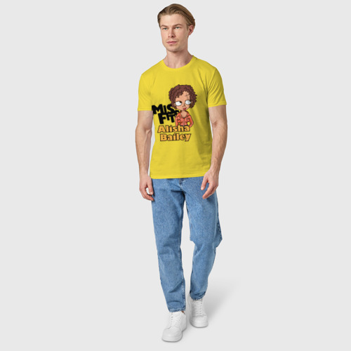 Мужская футболка хлопок Алиша, цвет желтый - фото 5