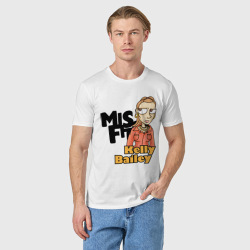 Мужская футболка хлопок Келли, цвет белый - фото 3