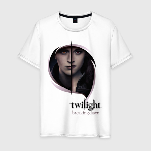 Мужская футболка хлопок Twilight breaking down, цвет белый