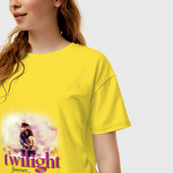 Женская футболка хлопок Oversize Twilight forever - фото 2
