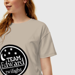 Женская футболка хлопок Oversize Team Edvard twilight - фото 2