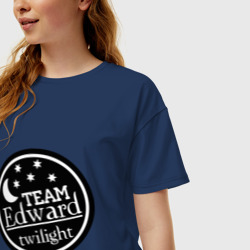 Женская футболка хлопок Oversize Team Edvard twilight - фото 2