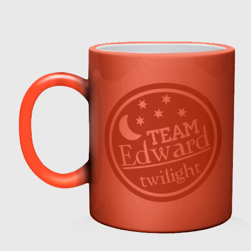 Кружка хамелеон Team Edvard twilight, цвет белый + красный - фото 3