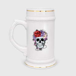 Кружка пивная Glam rock skull