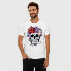 Мужская футболка хлопок Slim Glam rock skull - фото 2