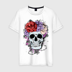 Мужская футболка хлопок Glam rock skull