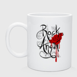 Кружка керамическая Rock angel red rose