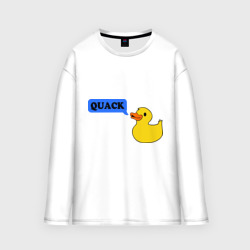 Женский лонгслив oversize хлопок Утка говорит quack