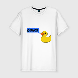 Мужская футболка хлопок Slim Утка говорит quack