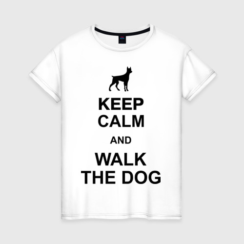 Женская футболка хлопок Walk the dog
