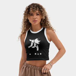 Женская укороченная майка-топ хлопок Дзюдо 3 - фото 2