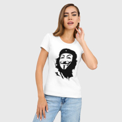 Женская футболка хлопок Slim Вендетта чегевара - vendetta chegevara - фото 2