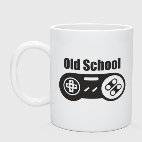 Кружка керамическая Old school, цвет белый