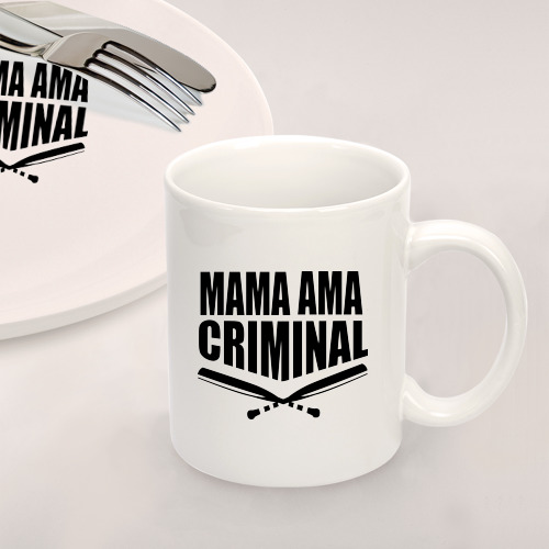 Набор: тарелка + кружка Mama ama criminal - фото 2