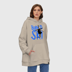 Худи SuperOversize хлопок Born to ski - фото 2