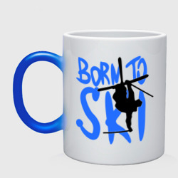 Кружка хамелеон Born to ski