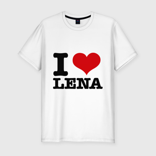 Мужская футболка хлопок Slim I love Lena