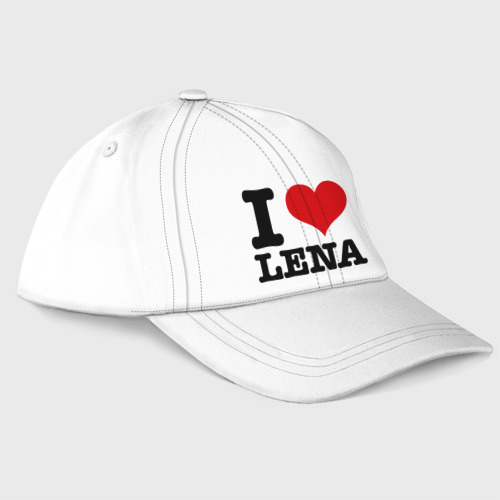 Бейсболка I love Lena, цвет белый