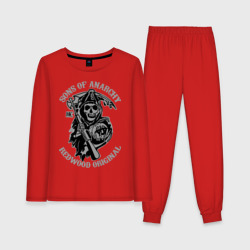 Женская пижама с лонгсливом хлопок Sons of anarchy logo