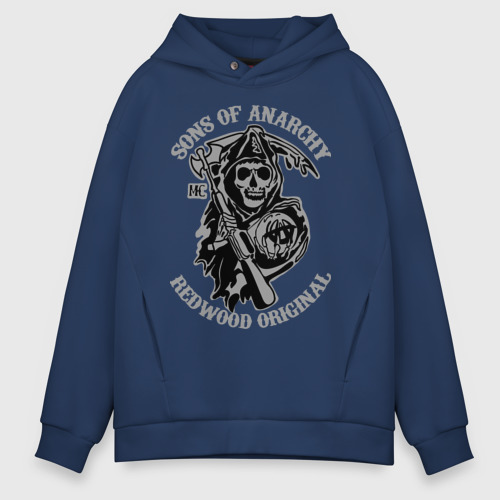 Мужское худи Oversize хлопок Sons of anarchy logo