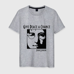 Мужская футболка хлопок John Lennon Джон Леннон Give Peace a Chance