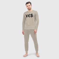 Мужская пижама с лонгсливом хлопок YE$ - фото 2