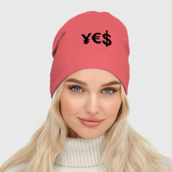 Женская шапка демисезонная YE$ - фото 2