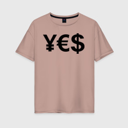 Женская футболка хлопок Oversize YE$