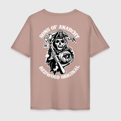 Мужская футболка хлопок Oversize Sons of anarchy back