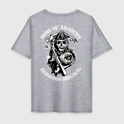 Мужская футболка хлопок Oversize Sons of anarchy back