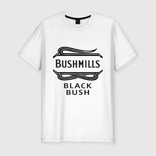 Мужская футболка хлопок Slim Bushmills black bush
