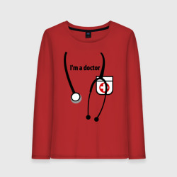 Женский лонгслив хлопок I m Doctor